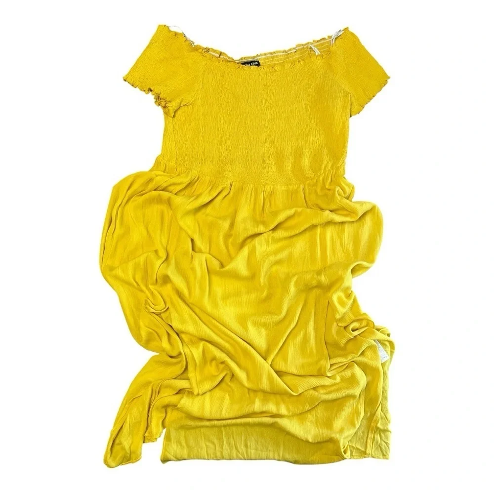 🎉HOST PICK🎉 City Chic Yellow Cowl Neck Pleated Maxi Dress - Picture 9 of 13